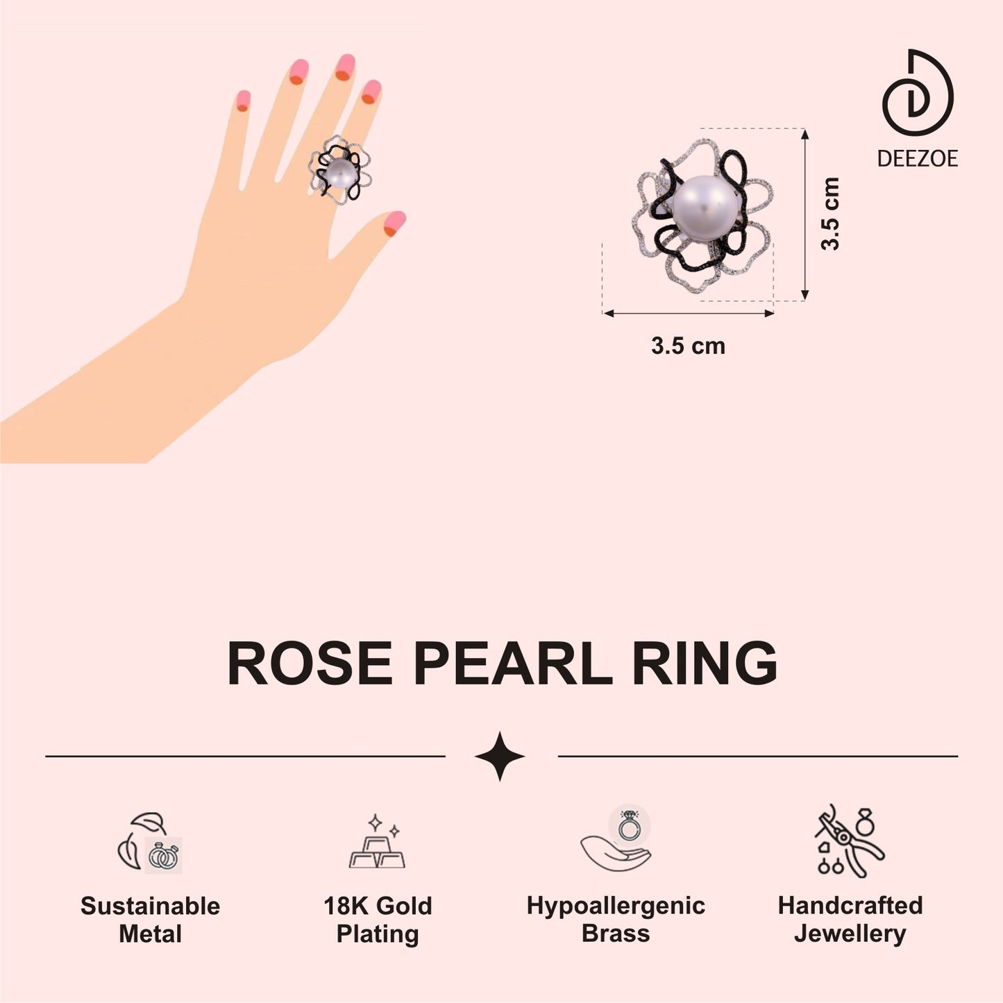 ROSE PEARL RING