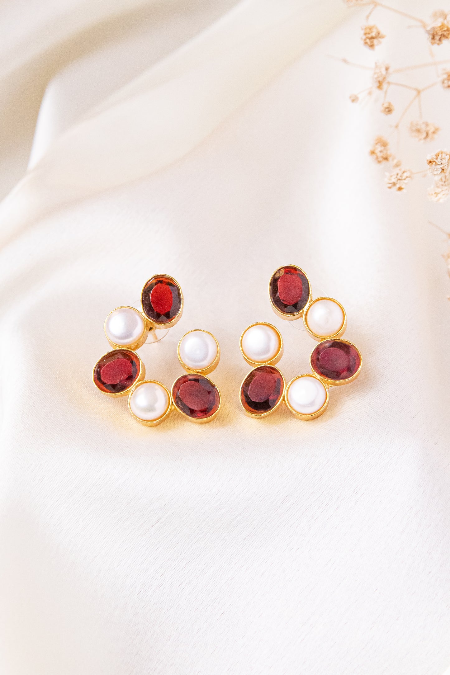 RED DROP STUDS