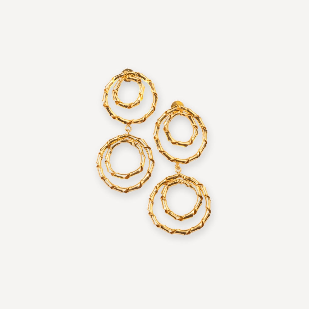 DOUBLE HANGING HOOPS