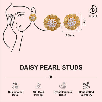 DAISY PEARL STUDS