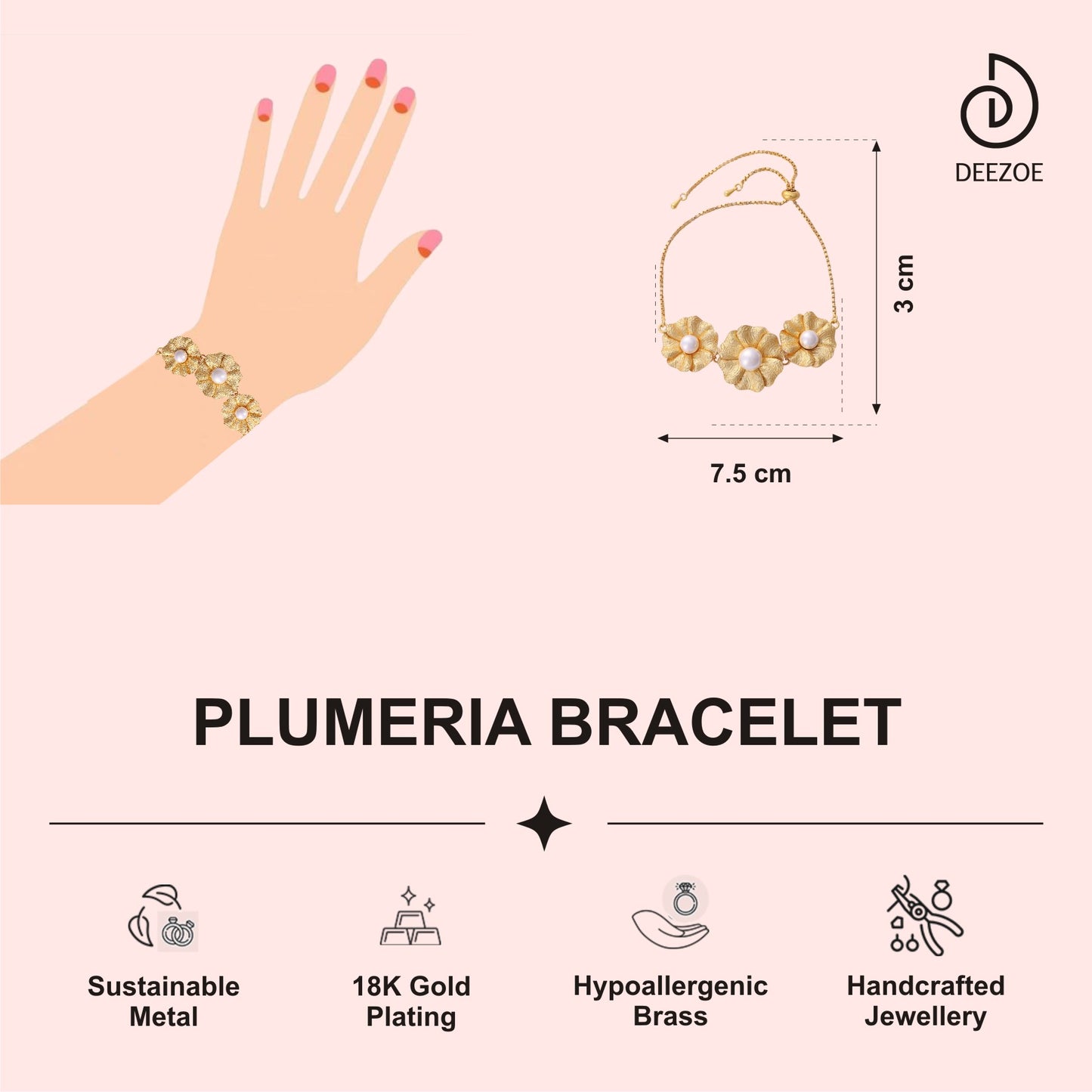 PLUMERIA BRACELET